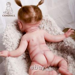 COSDOLL 17in Full Body Silicone Reborn Baby Doll Soft Silicone Newborn Girl Doll