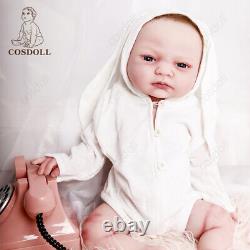 COSDOLL 17in Full Body Silicone Reborn Baby Doll Soft Silicone Newborn Girl Doll
