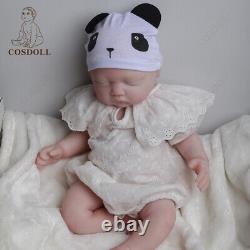 COSDOLL 17in Reborn Baby Doll Platinum Silicone Baby Doll Newborn Baby Girl Doll