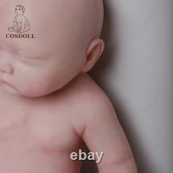 COSDOLL 17in Reborn Baby Doll Platinum Silicone Baby Doll Newborn Baby Girl Doll