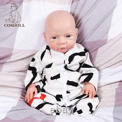 COSDOLL 18.5Reborn Baby Dolls Full Silicone Baby Boy Doll with Drink-Wet system