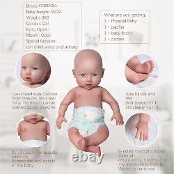 COSDOLL 18.5 Full Body Silicone Baby Doll Reborn Baby Dolls WithDrink-Wet System