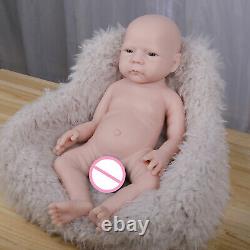 COSDOLL 18.5 Handmade baby Dolls Newborn Baby Full Silicone Baby Doll Unpainted