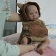 Cosdoll 18.5 Newborn Boy Reborn Baby Dolls Soft Silicone Brown Skin Baby Doll