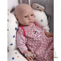 COSDOLL 18.5 Reborn Baby Dolls Can Drink Water&Pee Full Silicone Adorable Dolls