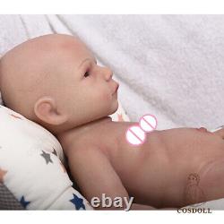 COSDOLL 18.5 Reborn Baby Dolls Can Drink Water&Pee Full Silicone Adorable Dolls