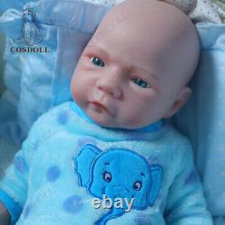 COSDOLL 18.5 Reborn Baby Dolls Can Drink Water&Pee Platinum Silicone Boy Dolls