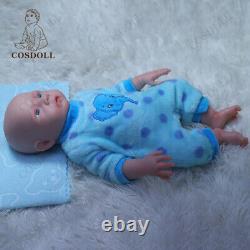 COSDOLL 18.5 Reborn Baby Dolls Can Drink Water&Pee Platinum Silicone Boy Dolls