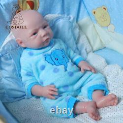 COSDOLL 18.5 Reborn Baby Dolls Can Drink Water&Pee Platinum Silicone Boy Dolls