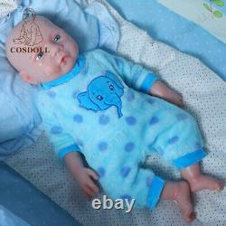 COSDOLL 18.5 Reborn Baby Dolls Can Drink Water&Pee Platinum Silicone Boy Dolls