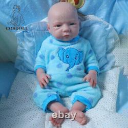 COSDOLL 18.5 Reborn Baby Dolls Can Drink Water&Pee Platinum Silicone Boy Dolls