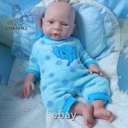 COSDOLL 18.5 Reborn Baby Dolls Can Drink Water&Pee Platinum Silicone Boy Dolls