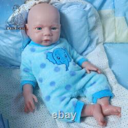 COSDOLL 18.5 Reborn Baby Dolls Can Drink Water&Pee Platinum Silicone Boy Dolls