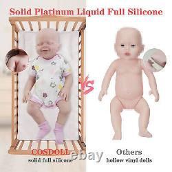 COSDOLL 18.5 in Full Silicone Reborn Baby Girl Doll Platinum Silicone Baby Doll