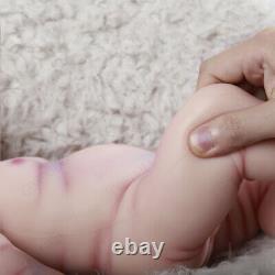 COSDOLL 18.5 in Newborn Baby Full Silicone Reborn Baby Hair Girl Doll