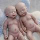 Cosdoll 18.5 In Platinum Full Silicone Twin Baby Doll Reborn Dolls Silicone Baby