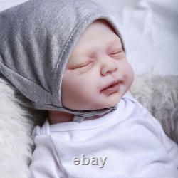 COSDOLL 18.5 in Platinum Silicone Lifelike Soft Silicone Baby Doll-Harper