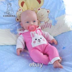 COSDOLL 18 Full Body Silicone Baby Doll Cute Reborn Girl Dolls Open Eyes Dolls