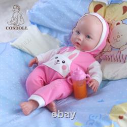 COSDOLL 18 Full Body Silicone Baby Doll Cute Reborn Girl Dolls Open Eyes Dolls