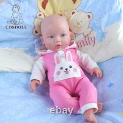 COSDOLL 18 Full Body Silicone Baby Doll Cute Reborn Girl Dolls Open Eyes Dolls
