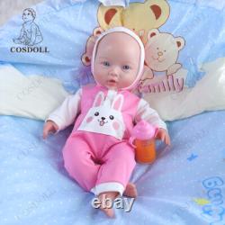 COSDOLL 18 Full Body Silicone Baby Doll Cute Reborn Girl Dolls Open Eyes Dolls