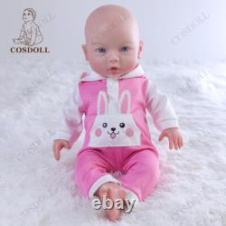 COSDOLL 18 Full Body Silicone Baby Doll Cute Reborn Girl Dolls Open Eyes Dolls