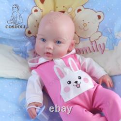COSDOLL 18 Full Body Silicone Baby Doll Cute Reborn Girl Dolls Open Eyes Dolls