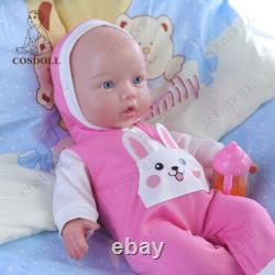 COSDOLL 18 Full Body Silicone Baby Doll Cute Reborn Girl Dolls Open Eyes Dolls