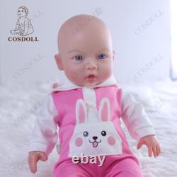 COSDOLL 18 Full Body Silicone Baby Doll Cute Reborn Girl Dolls Open Eyes Dolls