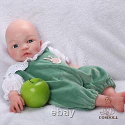 COSDOLL 18'' Lifelike Girl Full Body Platinum Silicone Reborn Baby Dolls Newborn