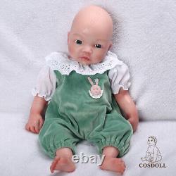 COSDOLL 18'' Lifelike Girl Full Body Platinum Silicone Reborn Baby Dolls Newborn