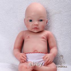 COSDOLL 18'' Lifelike Girl Full Body Platinum Silicone Reborn Baby Dolls Newborn