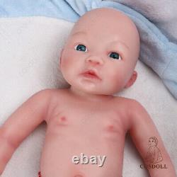 COSDOLL 18'' Lifelike Girl Full Body Platinum Silicone Reborn Baby Dolls Newborn