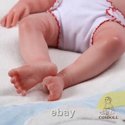 COSDOLL 18'' Lifelike Girl Full Body Platinum Silicone Reborn Baby Dolls Newborn