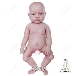 COSDOL 18.5 Reborn BabyDolls Full Silicone Baby Girl Doll with Drink-Wet system