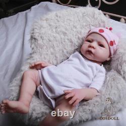 COSDOL 18.5 Reborn BabyDolls Full Silicone Baby Girl Doll with Drink-Wet system