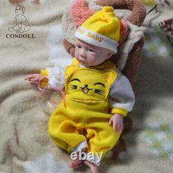 COSDOL 18.5 Reborn BabyDolls Full Silicone Baby Girl Doll with Drink-Wet system