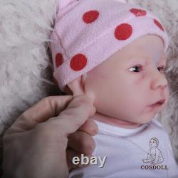 COSDOL 18.5 Reborn BabyDolls Full Silicone Baby Girl Doll with Drink-Wet system