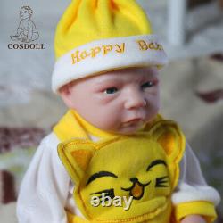 COSDOL 18.5 Reborn BabyDolls Full Silicone Baby Girl Doll with Drink-Wet system
