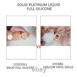 COSODLL 17 Reborn Baby Doll Real Silicone Platinum Silicone Baby Girl Doll