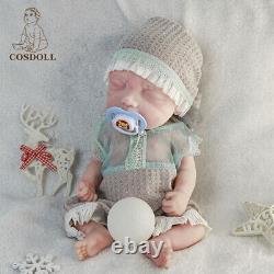 COSODLL Silicone Reborn Sleeping Baby Doll 15.7'' Lifelike Eyes Closed Premiee