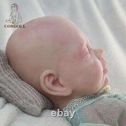 COSODLL Silicone Reborn Sleeping Baby Doll 15.7'' Lifelike Eyes Closed Premiee