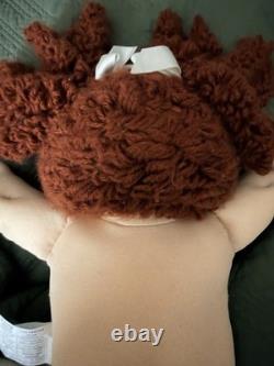 Cabbage Patch Kid Doll Auburn Brown Hair Ponytail 2 Bows, Popcorn Hair HM #11