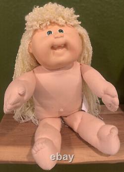 Cabbage Patch Kid Doll Lemon Blonde CPK Hm 19 Vtg 1989 CPK Toothy Teeth Girl