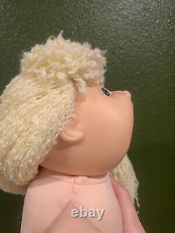 Cabbage Patch Kid Doll Lemon Blonde CPK Hm 19 Vtg 1989 CPK Toothy Teeth Girl