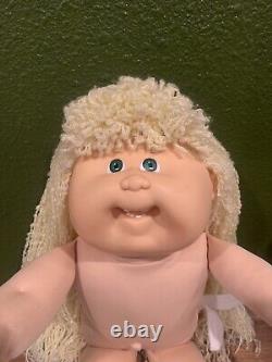 Cabbage Patch Kid Doll Lemon Blonde CPK Hm 19 Vtg 1989 CPK Toothy Teeth Girl
