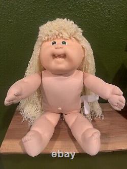 Cabbage Patch Kid Doll Lemon Blonde CPK Hm 19 Vtg 1989 CPK Toothy Teeth Girl