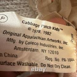 Cabbage Patch Kids Soft Body Doll Green Eyes Orange Hair Signed 1985 PA-1044