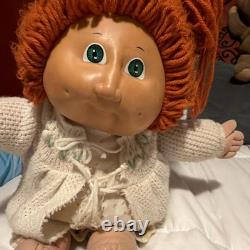 Cabbage Patch Kids Soft Body Doll Green Eyes Orange Hair Signed 1985 PA-1044