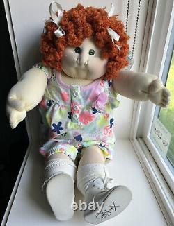 Cabbage Patch Kids Soft Sculpture 1985 22 Xavier Roberts Red Hair Shoes RARE